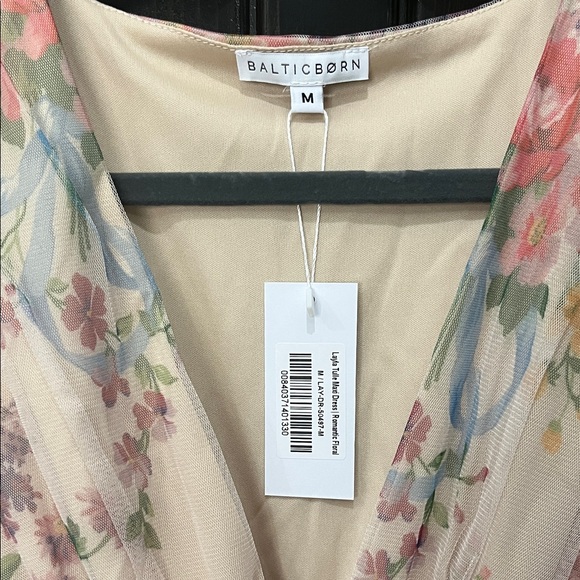 Baltic Born Floral Long Sleeve Maxi Dress - Cream and Pink - Picture 2 of 3